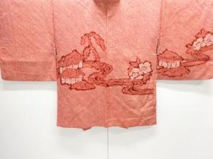 大正ロマン　本総絞り　流水に花模様絵羽織